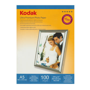 Kodak Ultra Premium Inkjet Baskı Kağıdı A5 15x21 270 gr. Glossy (Parlak)