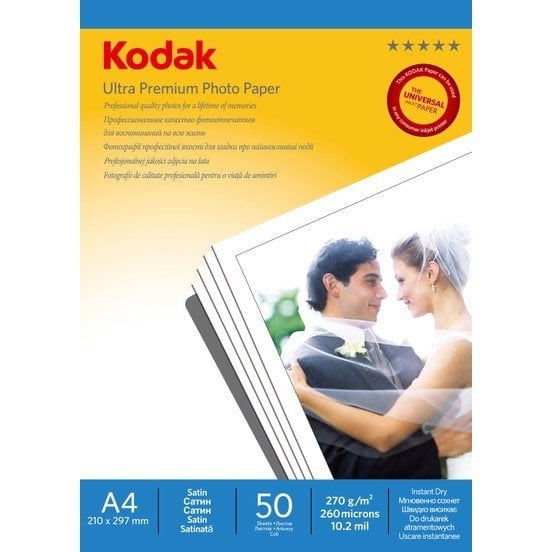 Kodak Ultra Premium Inkjet Baskı Kağıdı A4 20x30 270 gr. Satin (Mat)