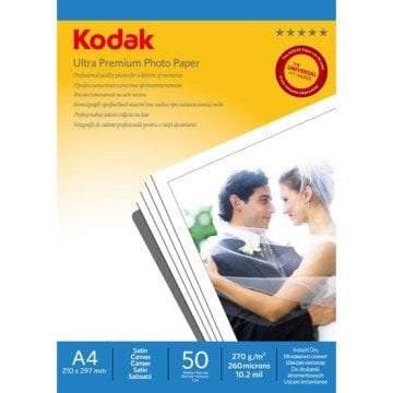 Kodak Ultra Premium Inkjet Baskı Kağıdı A4 20x30 270 gr. Satin (Mat)