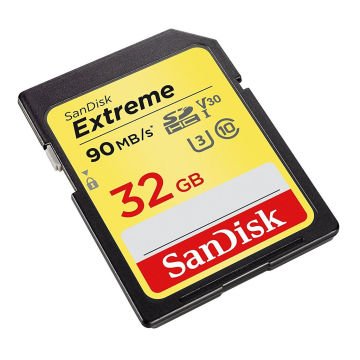 Sandisk 32 GB SDHC Extreme class10 UHS- I u3 - 90 MB/s Hafıza Kartı