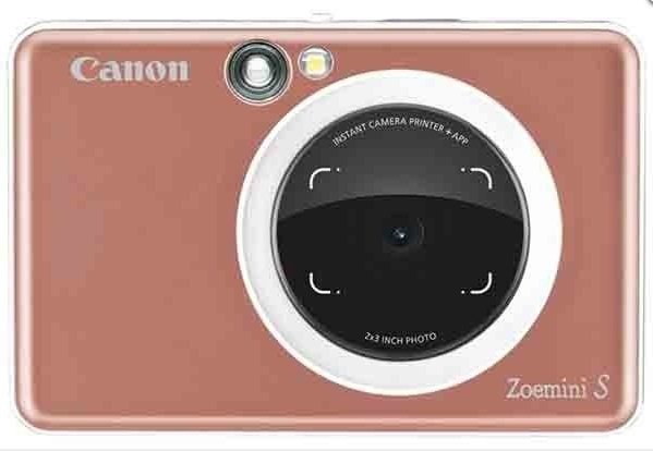 Canon Zoemini S Şipşak Fotoğraf Makinesi - Canon Eurasia Garantili - 10 Poz Film Hediyeli Pembe (Rose Gold)